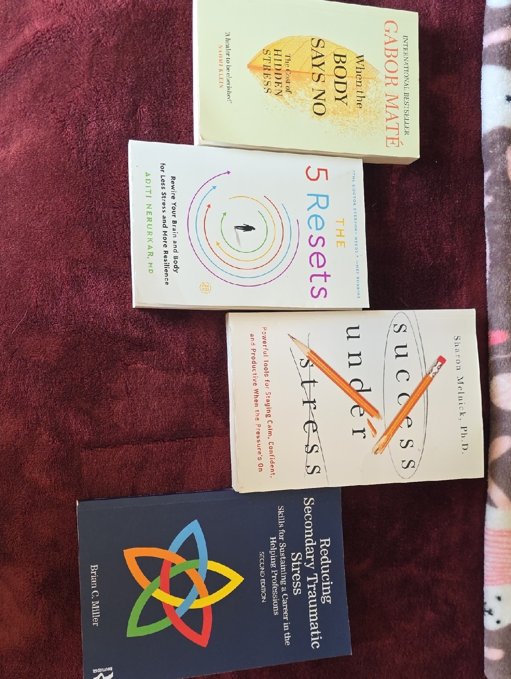 Set of 4 Self-Help & Mental Health Books - Stress